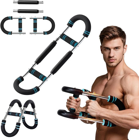 Twister Arm Trainer, 60-110lb Adjustable Chest Workout Equipment, Anti-Slip Grips & Double-Spring Safety, Arm Trainer for Men/Women, Portable Home Fitness Equipment