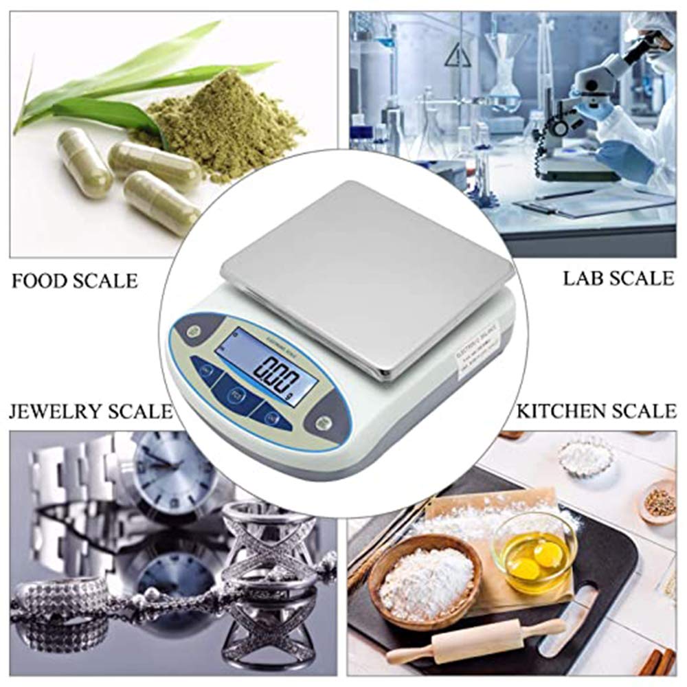 CGOLDENWALL Lab Scale 20kgx0.1g Digital Precision Scale Electronic Balance Laboratory Weighing Industrial Scale Kitchen Counting Scale Scientific Scale Calibrated (20kg, 0.1g)