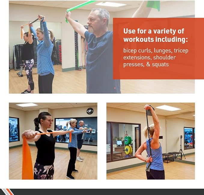 Body Sport Exercise Band, 25 yd. x 4 in. Roll, Extra Heavy Resistance - Home & Gym Fitness Equipment for Stretching, Strength Training & Physical Therapy (Purple)