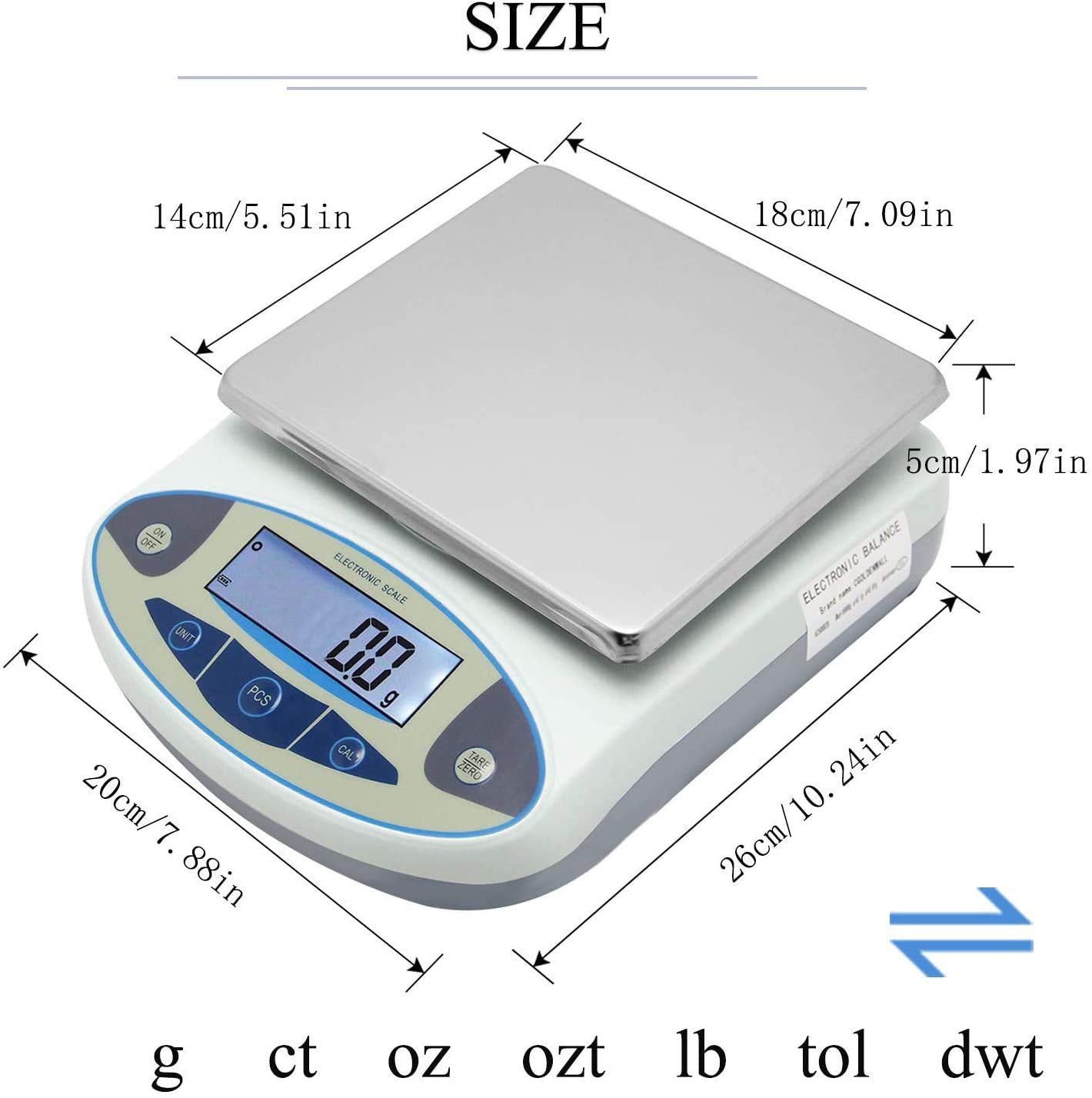 CGOLDENWALL Lab Scale 30kgx0.1g Digital Precision Scale Electronic Balance Laboratory Weighing Industrial Scale Kitchen Counting Scale Scientific Scale Calibrated 110V (30kg, 0.1g)
