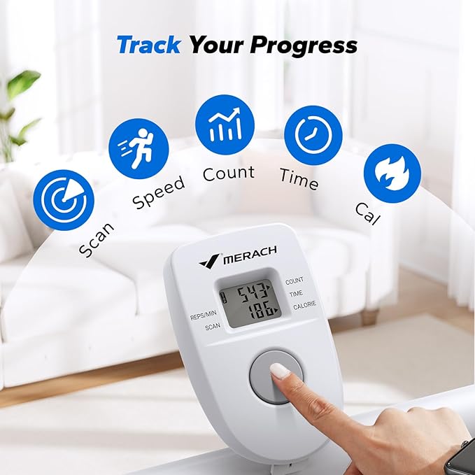 MERACH Stair Stepper for Home Gym Exercise, New Version Vertical Climber Machine for Full-Body Workout, Compact Folding Cardio Exercise Climber with Extended Step Range, Adjustable Handlebar & Pedals