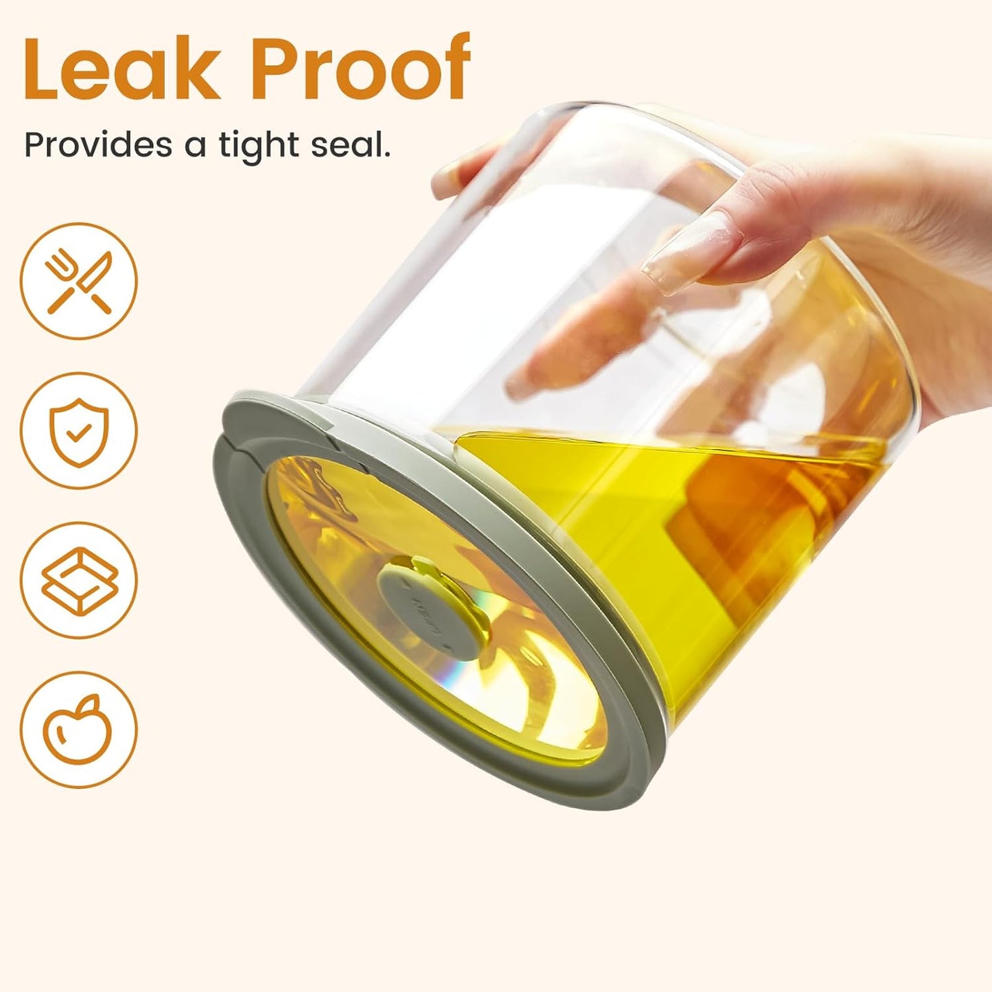 Glass Food Storage Jars with Lids[Set of 3], Perfect for Pasta, Cookies, Nuts, Coffee, Cereal, Flour, and More, Organize Your Kitchen with these BPA-Free Glass Jars with Silicone Lids