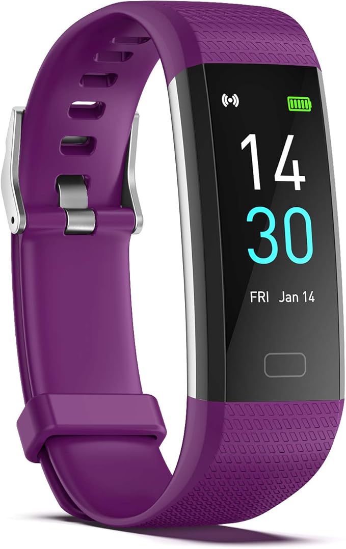 ENGERWALL Fitness Tracker with Step Counter/Calories/Stopwatch, Activity Tracker with Heart Rate Monitor, IP68, Health Tracker with Sleep Tracker, Smartwatch, Pedometer Watch for Women Men Kids