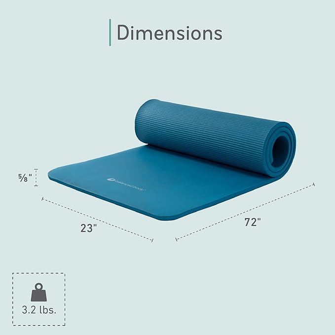 Balanced Body Aeromat Pilates and Yoga Mat for Floor Exercise, Extra-Thick Floor Workout Mat for Pilates or Yoga Exercises and Workouts, Studio or Home Gym Mat