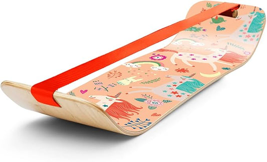 GIBBON SlackBoard - GiBoard Balance Board Kids & Adults - Slackline Balance Trainer - Slack Board Core Workout Equipment Home Gym Training - Standing Desk Exercise - Yoga, Agility, Pilates & More