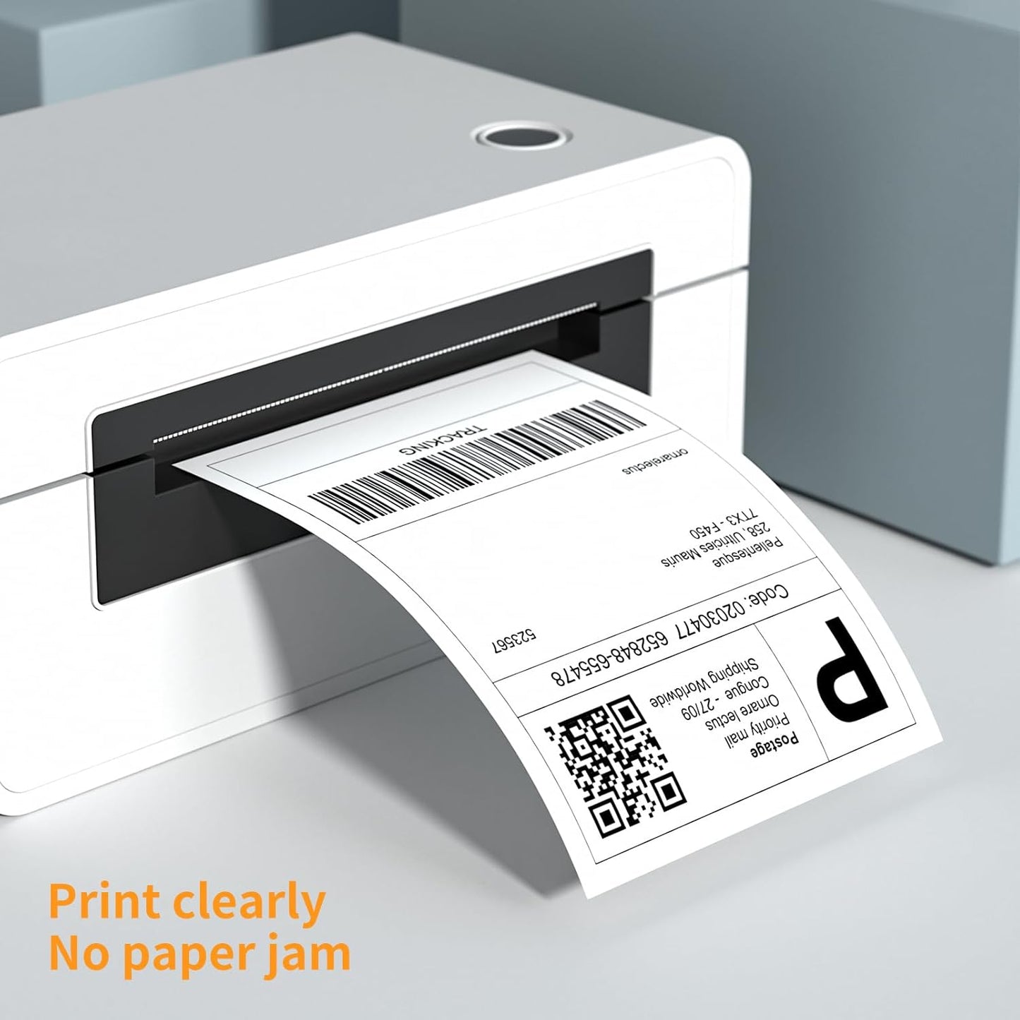 FungLam 4"x6" Thermal Shipping Labels, 8000 Fanfold Adhensive Mailing Labels for Munbyn, Rollo, Polono Direct Thermal Printers, (8 Stack)