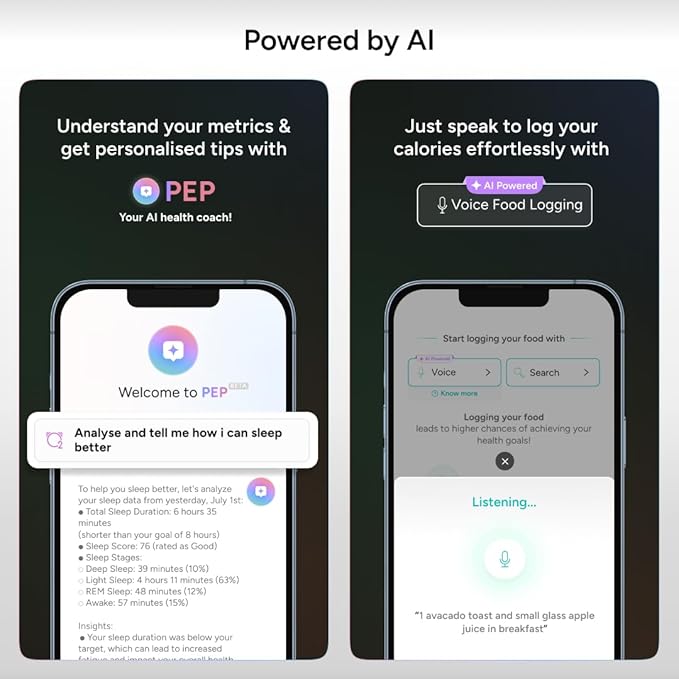 Gabit Smart Ring | Health Tracker, 7+ Day Battery | Sleep, Fitness, Nutrition, Stress | Calorie Tracking for Weight Loss | Buy Sizing Kit First | Smart Ring for Men & Women | Titanium, Matte Silver 6