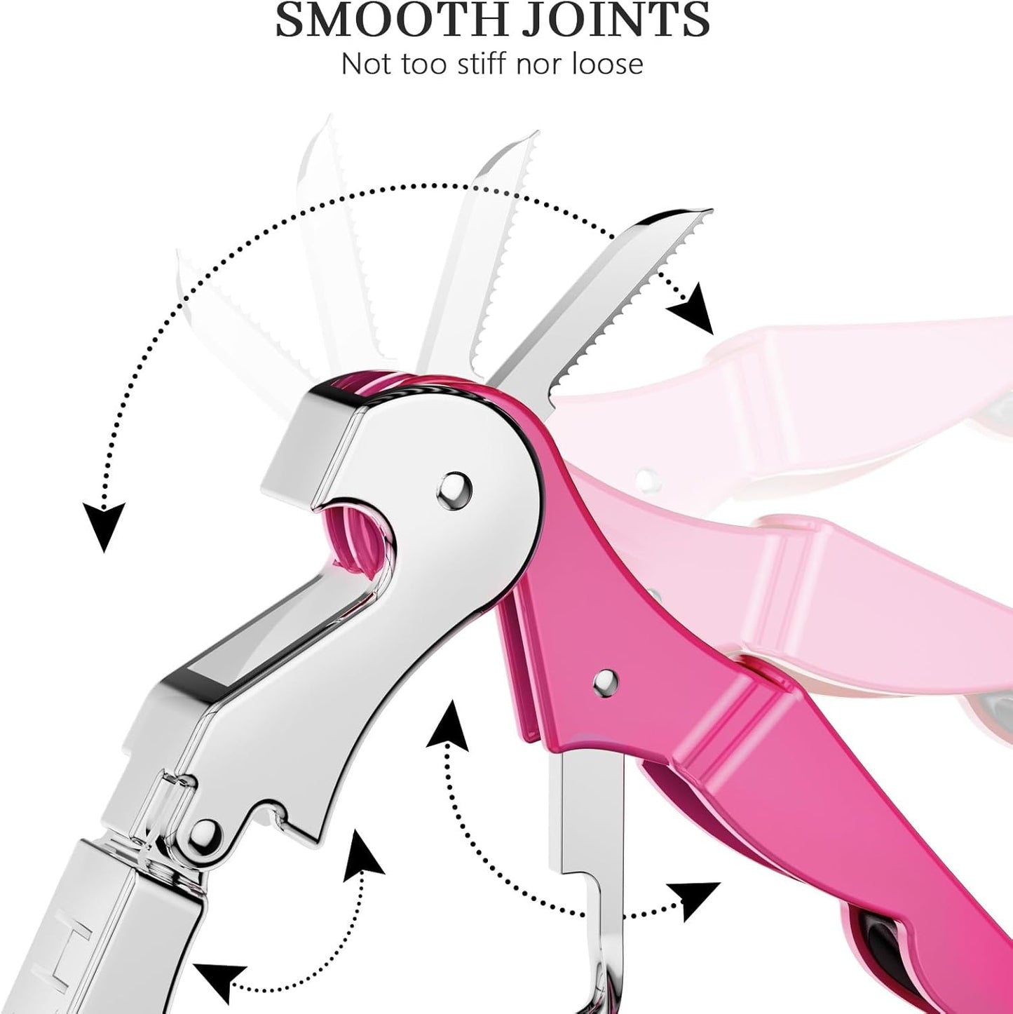 HYZ 2-Pack Wine Opener Waiter Corkscrew, Professional Wine Key for Servers, Bartender with Foil Cutter, Manual Wine Bottle Opener Double Hinged (Rosy)
