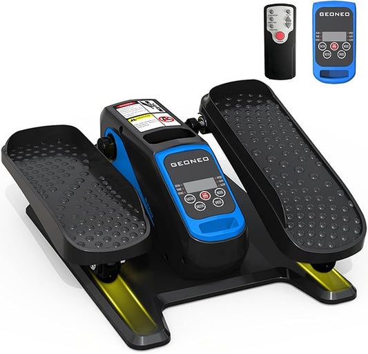 Under Desk Elliptical Machine, Electric Ellipse Leg Exerciser for Senior, Quiet and Compact Electric Seated Pedal Exerciser for Home Blue