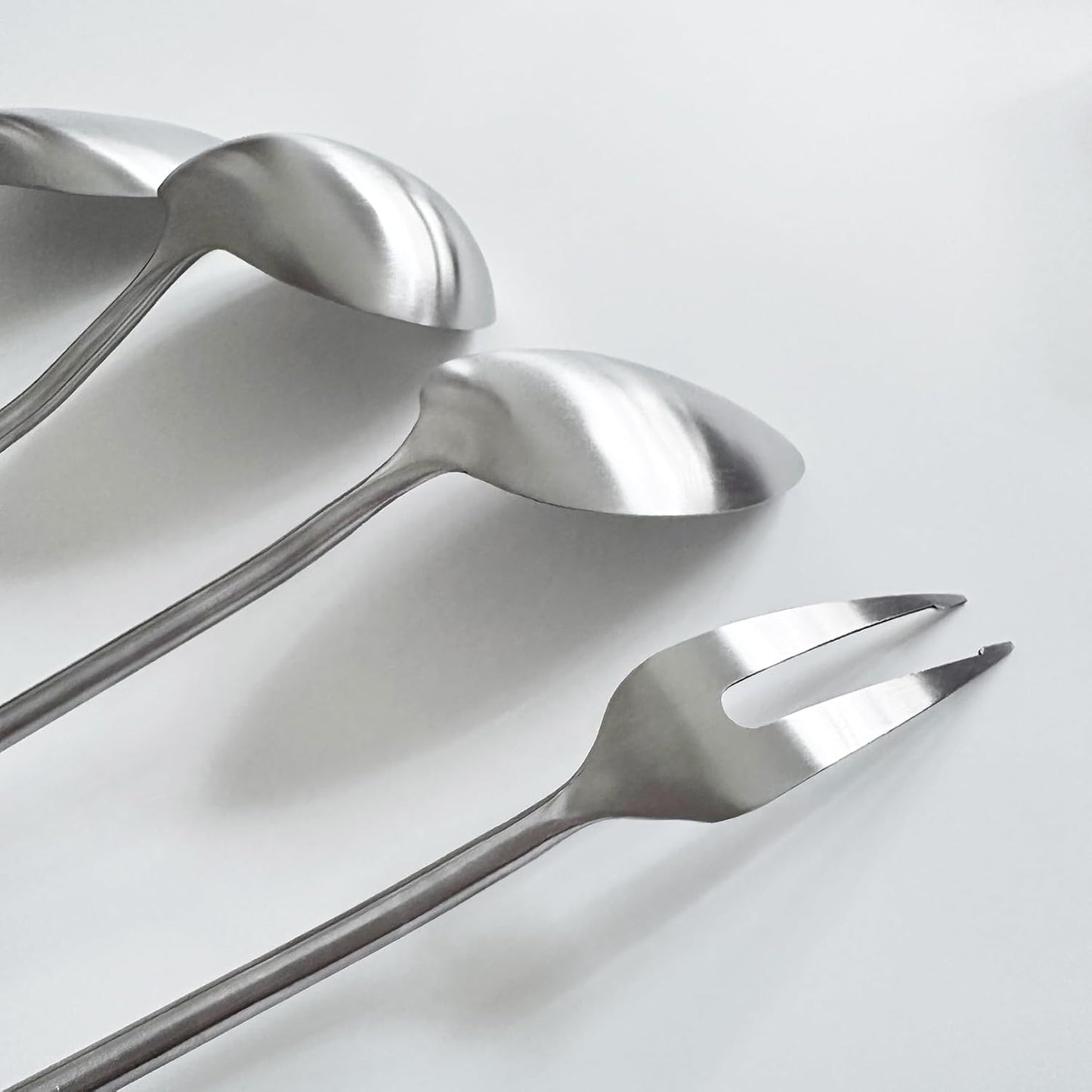 304 Stainless Steel Cooking Utensils Set 4 Piece 15 Inch Large Size Metal Kitchen Utensils Set Including Spatula,Ladle,Serving Spoon,Meat Fork,Stainless Steel Cooking Tools