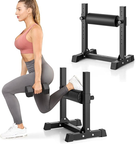 BODYRHYTHM Bulgarian Split Squat Stand, Single Leg Squat Roller Stand with 9 Adjustable Roller Heights for Squats, Leg Lunges, Lower Body Training.