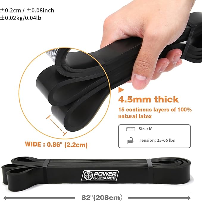 POWER GUIDANCE Pull Up Assist Bands - Stretch Resistance Band - Mobility Band - Powerlifting Bands - by Perfect for Body Stretching, Powerlifting, Resistance Training
