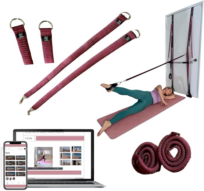 STAERK Pilates Suspension Training System - Premium Resistance Training Kit - At-Home Pilates for Strength & Flexibility - Resistance Bands Set for Home Gym, Travel, and Outdoors