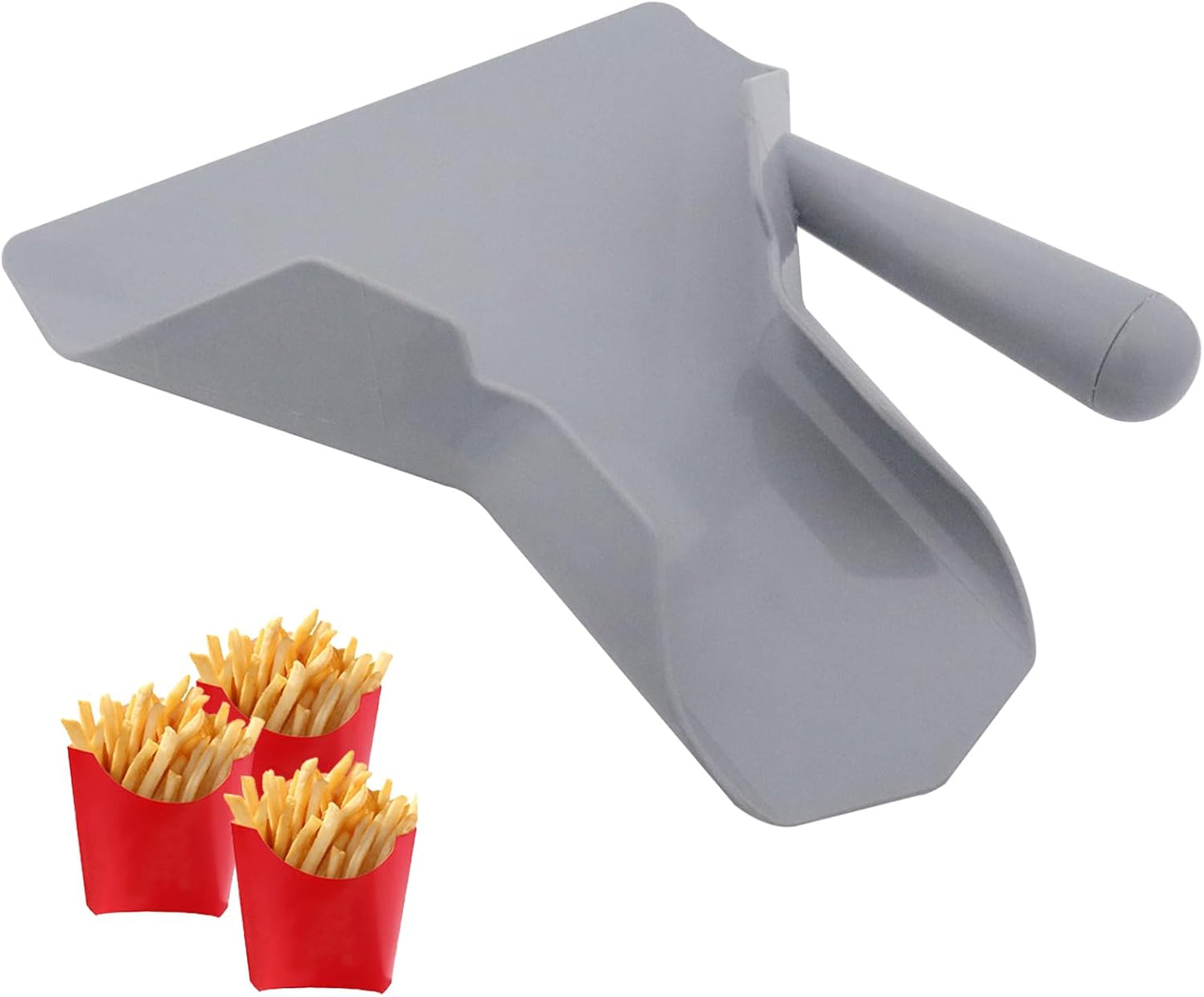 French Fry Scoop & Scooper - Polycarbonate Multipurpose Utility Scooper for Ice Candy Snacks & More