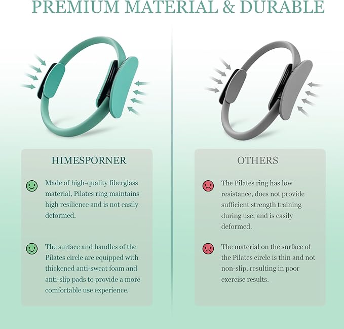 Pilates Ring Set 9 PCS, Magic Circle Yoga Ring, Pilates Ball, 2.2lb *2 Dumbbells, Resistance Bands, Tape Measure, Pilates Weight Kit Equipment Accessories for Home Workouts Fitness Yoga