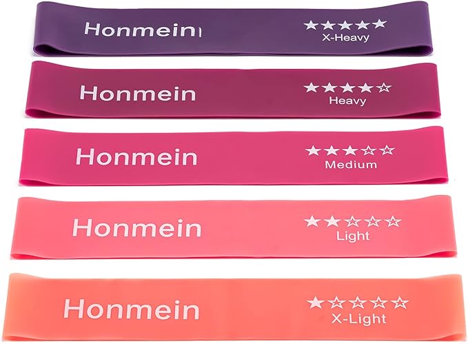 Resistance Bands for Working Out, Exercise Bands with 5 Resistance Levels Fit for Home Fitness, Strength Training, Natural Latex Resistance Band Include Instruction Guide and Carry Bag