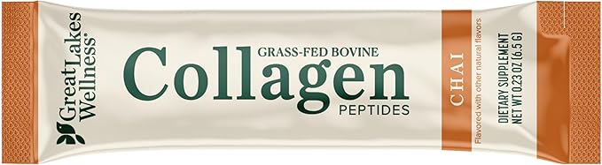 Great Lakes Wellness Collagen Peptides Powder for Skin, Hair, Nails, Joints & Digestion - Variety Flavors - Quick Dissolve Hydrolyzed, Non-GMO, Kosher - 6 Sticks - Packaging May Vary