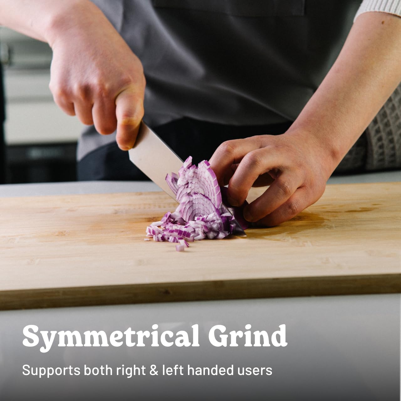 Flambo 8 Inch Chef Knife - Premium German Steel Kitchen Knives with Precision 15° Edge, Easy to Hold Ergonomic All-Metal Handle, Lightweight, Balanced, Easy to Clean Kitchen Knife