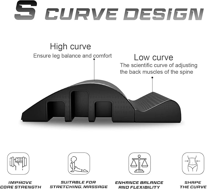 Spine Corrector Pilates, S Curve for Balance Pilates Spine Corrector Equipment Core Strengthening and Back Pain Relief