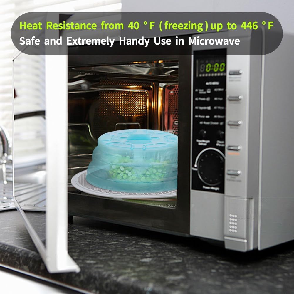 Food Cover for Microwave Oven - Bowl Covers Microwave Splatter Cover Silicone Microwave Plate Cover Dish Covers for Microwave Oven Cooking with Microwave Mat