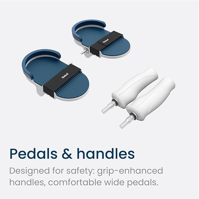 Nobol PhysioPedal® Arm & Leg Pedal Exerciser, Dual Mode, 8 Motorized Speeds, 8 Adjustable Resistance Levels, LED Display, Magnetic Remote Control, Low-Impact Exercise for Joint Health & Mobility