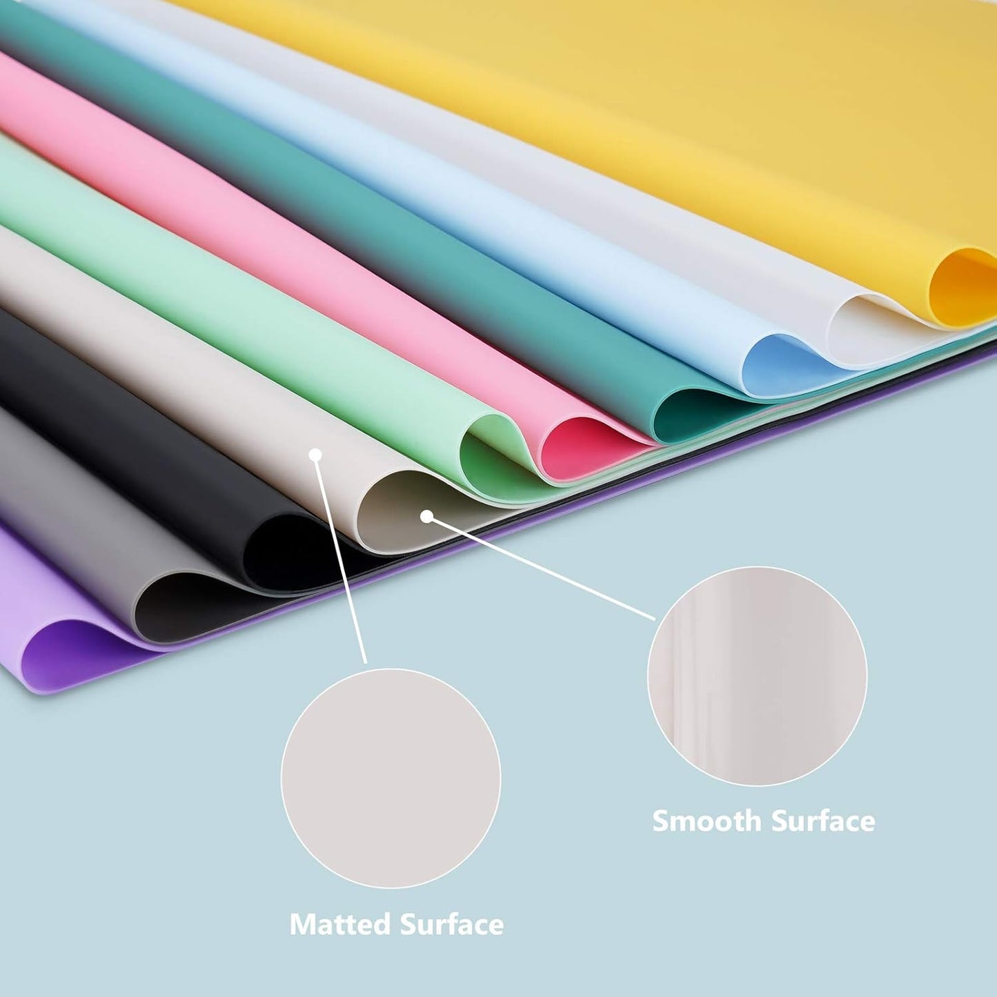 Gartful 25“x17”x0.03“ Silicone Mats for Kitchen Counter, Large Silicone Countertop Protector, Nonskid Heat Resistant Desk Saver Pad, Multipurpose Mat, Placemat, Dark Gray