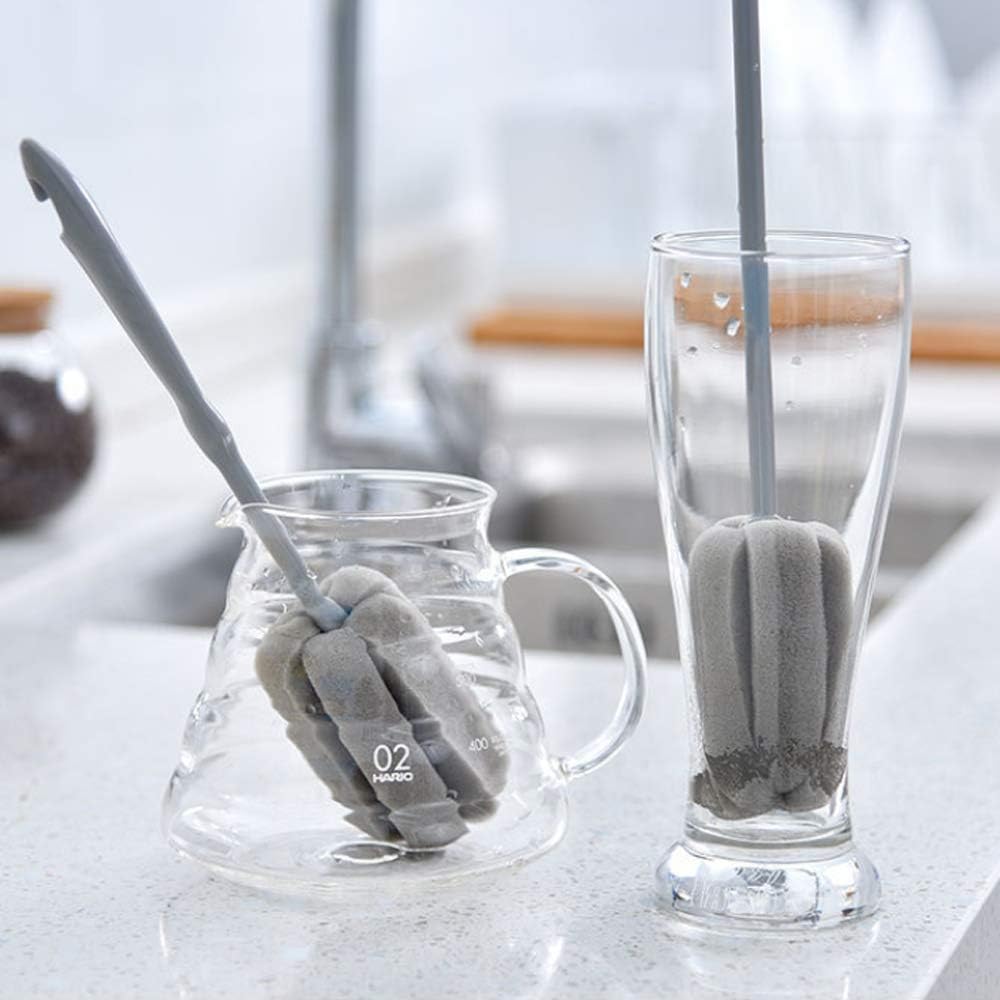 Brush Bottle 2 Pack 1 Long 1 Short Cleaning Brush Wine Glass Sponge 2 Pack Traceless Hook