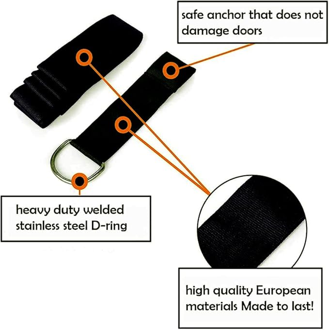 tchrules Door Leg Stretcher, Door Flexibility & Stretching Leg Strap - Great for Ballet Cheer Dance Gymnastics or Any Sport Leg Stretcher Door Flexibility Trainer Premium Stretching Equipment