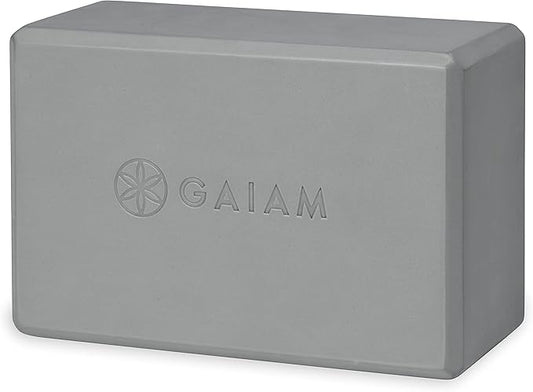 Gaiam Yoga Block - Supportive Latex-Free Eva Foam - Soft Non-Slip Surface with Beveled Edges for Yoga, Pilates, Meditation - Yoga Accessories for Stability, Balance, Deepen Stretches