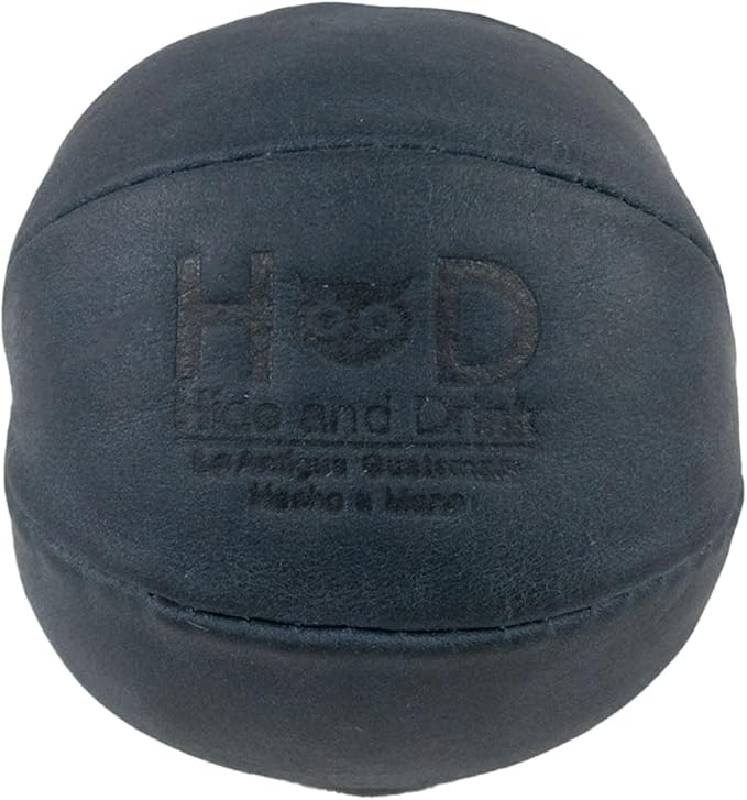 Hide & Drink, Stress Ball, Relieve Fidgeting and Anxiety, Exercise Hand, Squishy Tension Accessory, Great for The Office, Classic Style, Full Grain Leather, Handmade, Slate Blue