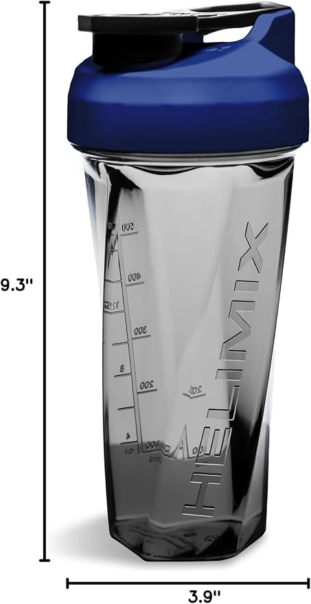 HELIMIX 2.0 Vortex Blender Shaker Bottle Holds upto 28oz | No Blending Ball or Whisk | USA Made | Portable Pre Workout Whey Protein Drink Shaker Cup | Mixes Cocktails Smoothies Shakes | Top Rack Safe