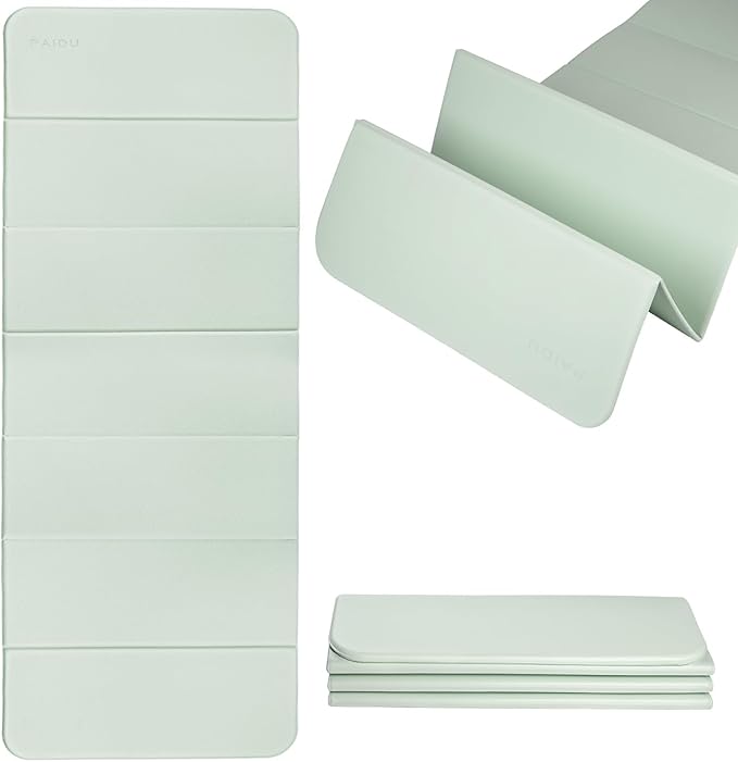 Foldable Yoga Mat - 10mm Extra Thick, 75"26" Non-Slip Exercise Fitness Mat | SGS Eco-Certified, Portable for Yoga/Pilates/Studio/Home Workout