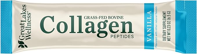 Great Lakes Wellness Collagen Peptides Powder for Skin, Hair, Nails, Joints & Digestion - Variety Flavors - Quick Dissolve Hydrolyzed, Non-GMO, Kosher - 12 Sticks