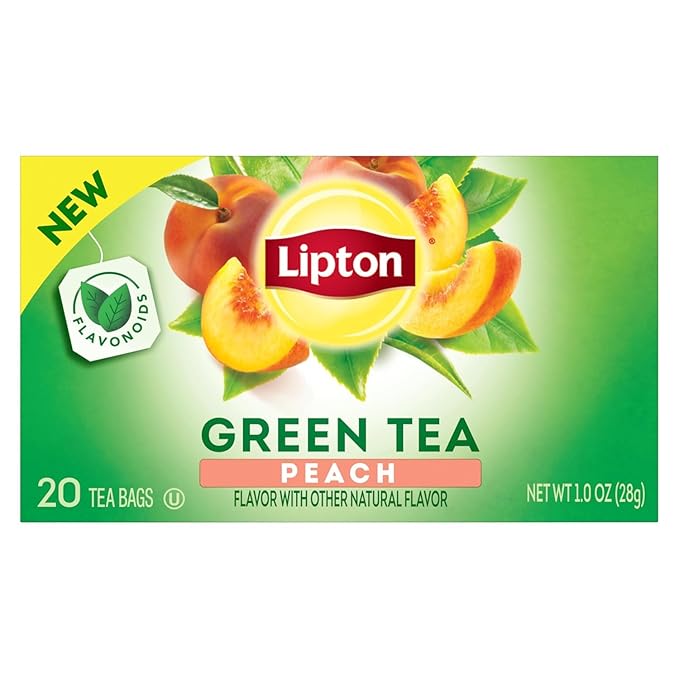 Lipton Peach Green Tea & Peach Mango Black Tea 20 CT (2ea) (Variety Pack)