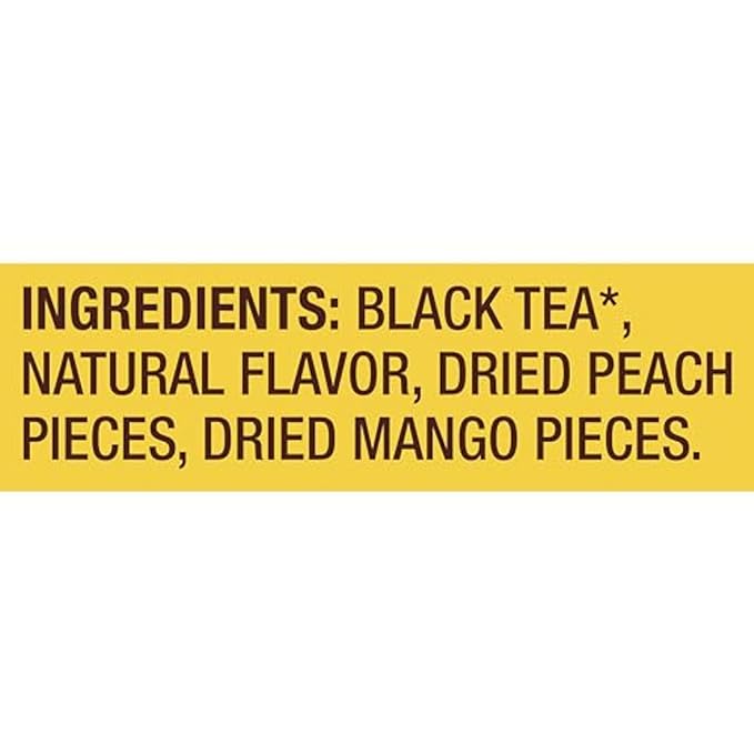 Lipton Black Tea Peach Mango, Pyramid Tea Bags, Flavored Teabags for a Refreshing Cup of Tea, 80 Total Tea Bags (20ct - Pack of 4)