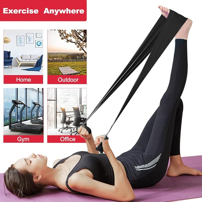 Resistance Bands, Elastic Exercise Bands for Working Out, Physical Therapy, Recovery, Yoga, Pilates, Strength Training
