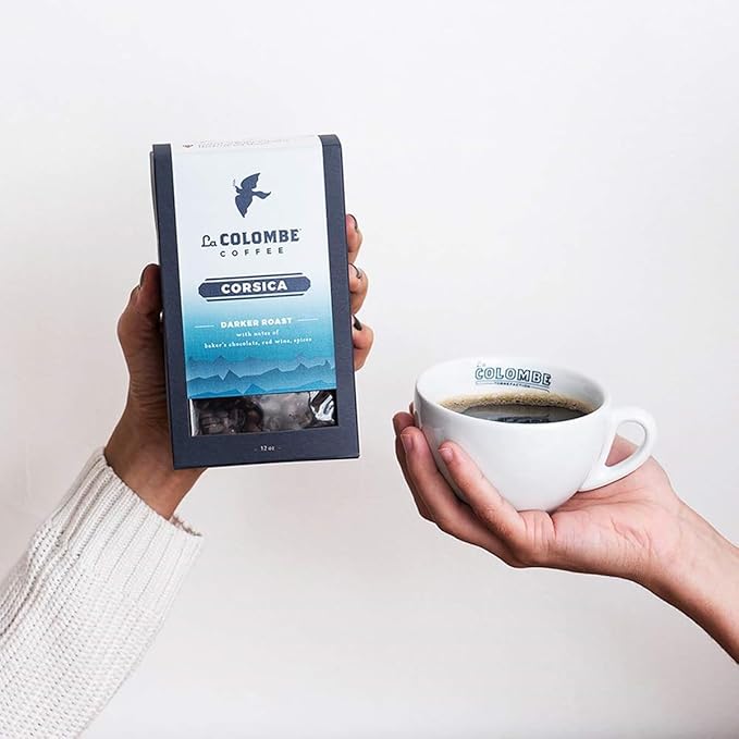 La Colombe Corsica Dark Roast Whole Bean Coffee - 12 Ounce, 4 Pack - Notes of Baker's Chocolate, Red Wine & Spices - Full-Bodied, Chocolatey, Roasty Coffee Beans