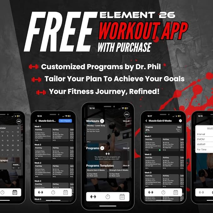 Element 26 Lifting Wrist Straps (Pair) With Guide - Weightlifting & Strength Training Straps for Men and Women