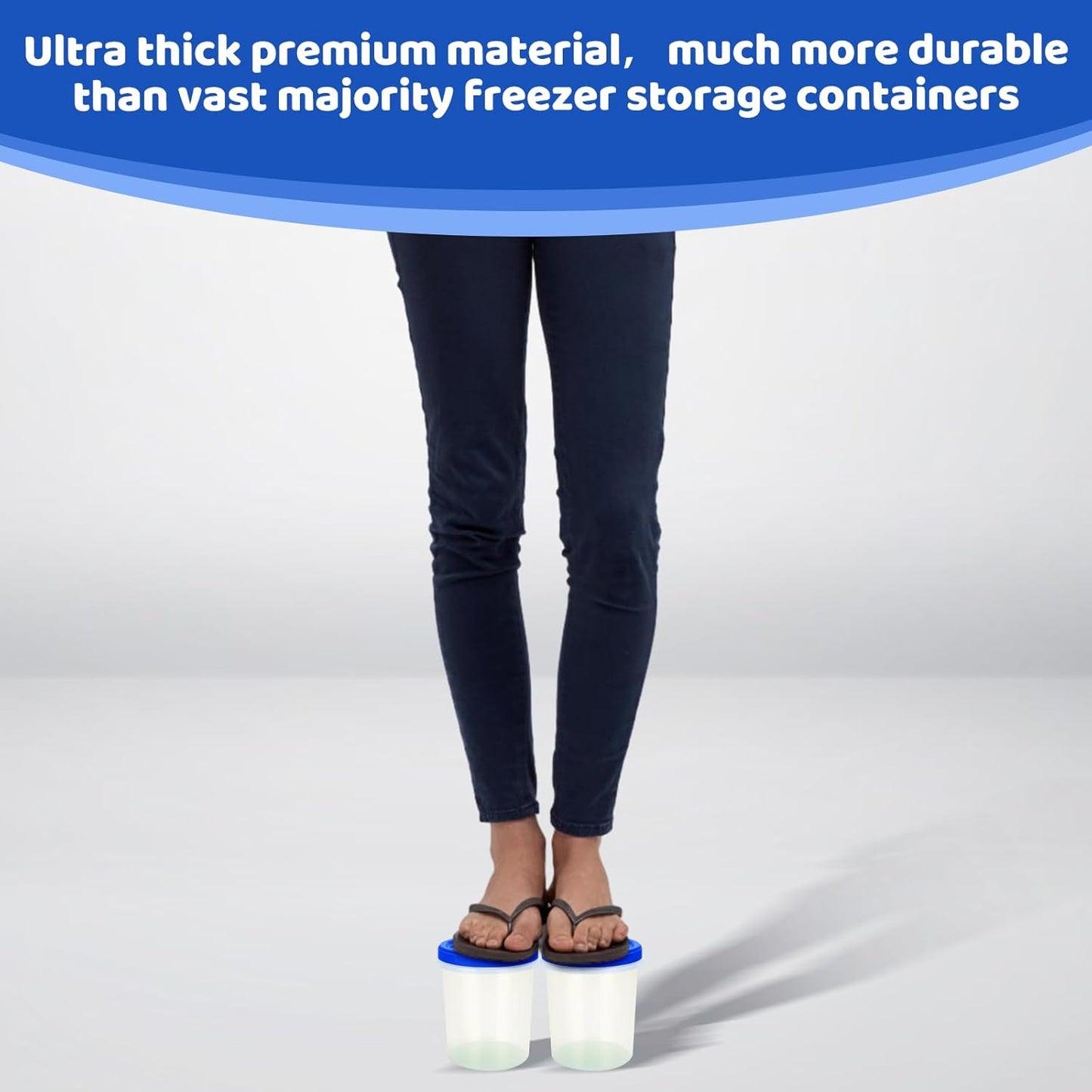 Food Storage Containers with Twist Top Lids, Ultra Thick Airtight Plastic Containers for Soup, Leftover, Ice Cream, Overnight Oats, BPA Free Stackable Freezer Containers [12 Pack-32 oz]