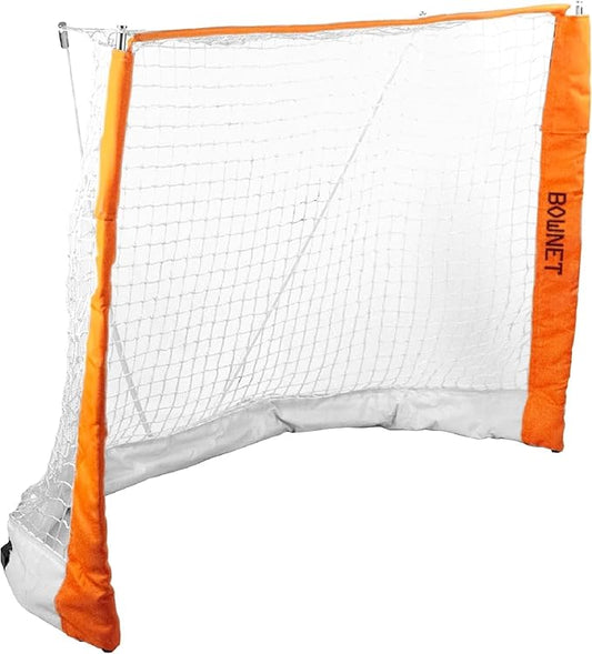 Bownet Portable Street Hockey Net with Padded Posts, Ground Frame, and Carrying Bag (4'6" x 3'6")