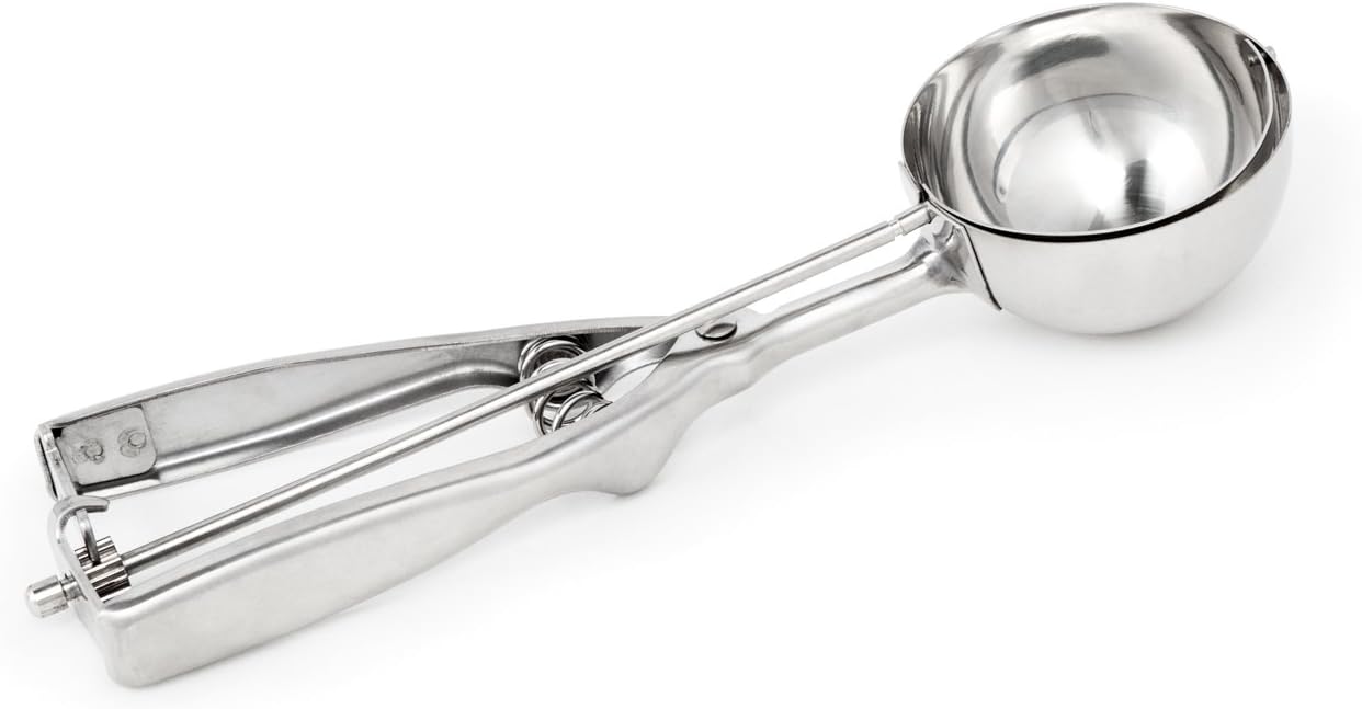Fox Run Ice Cream/Cookie Dough Scoop, 2-5⁄8-Inch, Metallic