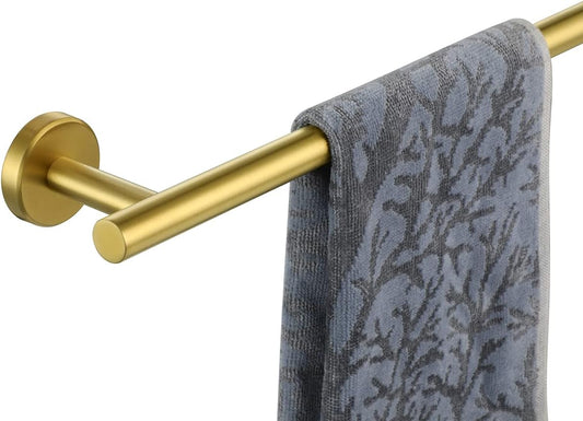 JQK Bath Towel Bar Gold, 39 Inch 304 Stainless Steel Thicken 1mm Towel Rack Bathroom, Towel Holder Brushed Golden Wall Mount, Useable Length 36 Inch, TB110L36-BG