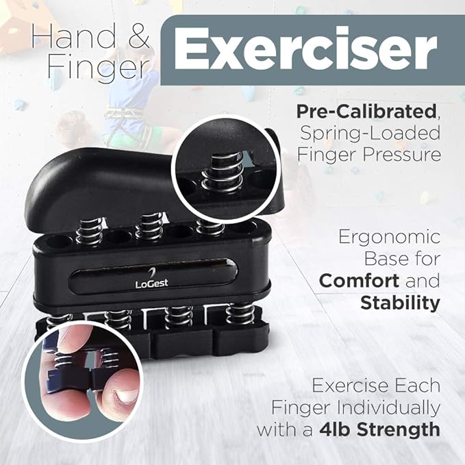 Hand Grip Strengthener Set Forearm Adjustable Resistance Hand Gripper, Finger Exerciser, Finger Stretchers, Grip Rings Hand Exerciser, Stress Relief