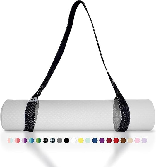Tumaz Yoga Mat Strap [MAT NOT Included] (2 Sizes) with Extra Thick & Comfy Delicate Texture, Adjustable Yoga Mat Carrier
