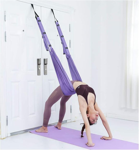 Leg Stretcher Strap, Stretching Equipment with Door Anchor Flexibility Trainer Backbend Assist for Dance Aerial Yoga Ballet Leg Stretching Exercise