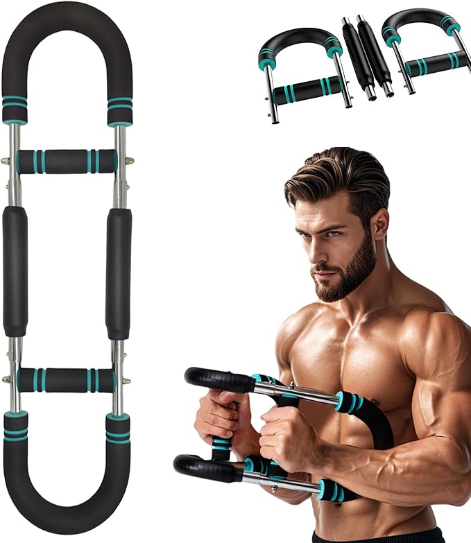 Vedaeyer Twister Arm Trainer, 40-100lb Arm Trainer for Men - Chest/Shoulder/Triceps Workout Equipment, Portable Spring Resistance Home Fitness Equipment, 3-Level Adjustable Design