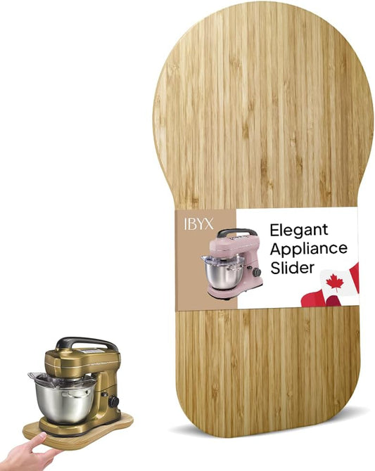 Ibyx Elegant Sliding Tray - Compatible with 4 Qt Hamilton Beach Stand Mixers and Other Heavy Appliances (Natural)