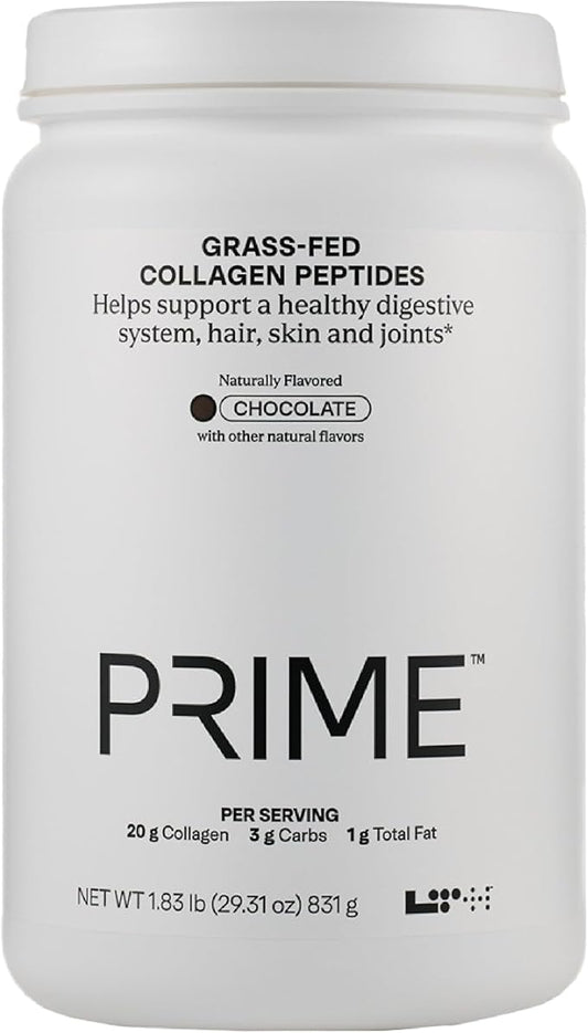 LTH Prime Collagen Peptides - Trusted by Life Time Fitness Members - Collagen Powder for Digestive Health - Supports Healthy Joints, Hair & Skin - from Grass-Fed Cows - Chocolate - 30 Servings