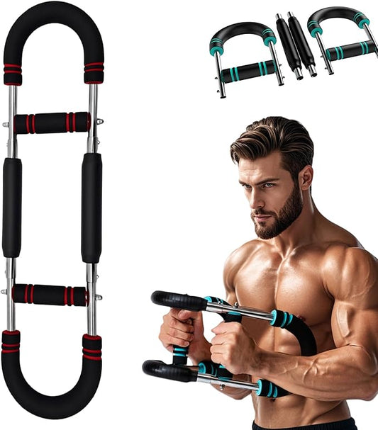 Vedaeyer Twister Arm Trainer, 40-100lb Arm Trainer for Men - Chest/Shoulder/Triceps Workout Equipment, Portable Spring Resistance Home Fitness Equipment, 3-Level Adjustable Design