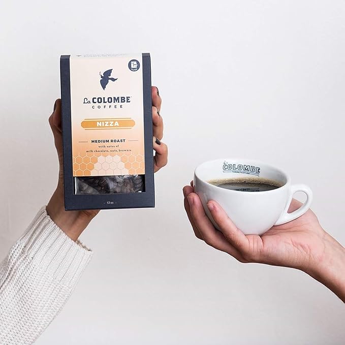 La Colombe Nizza Medium Roast Whole Bean Coffee - Notes of Milk Chocolate, Nuts & Brownie with Honey-Sweet Roasted Nuttiness, 12 Ounce (Pack of 1)